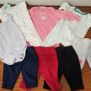 Baby Clothing Set with Bodysuits and Pants